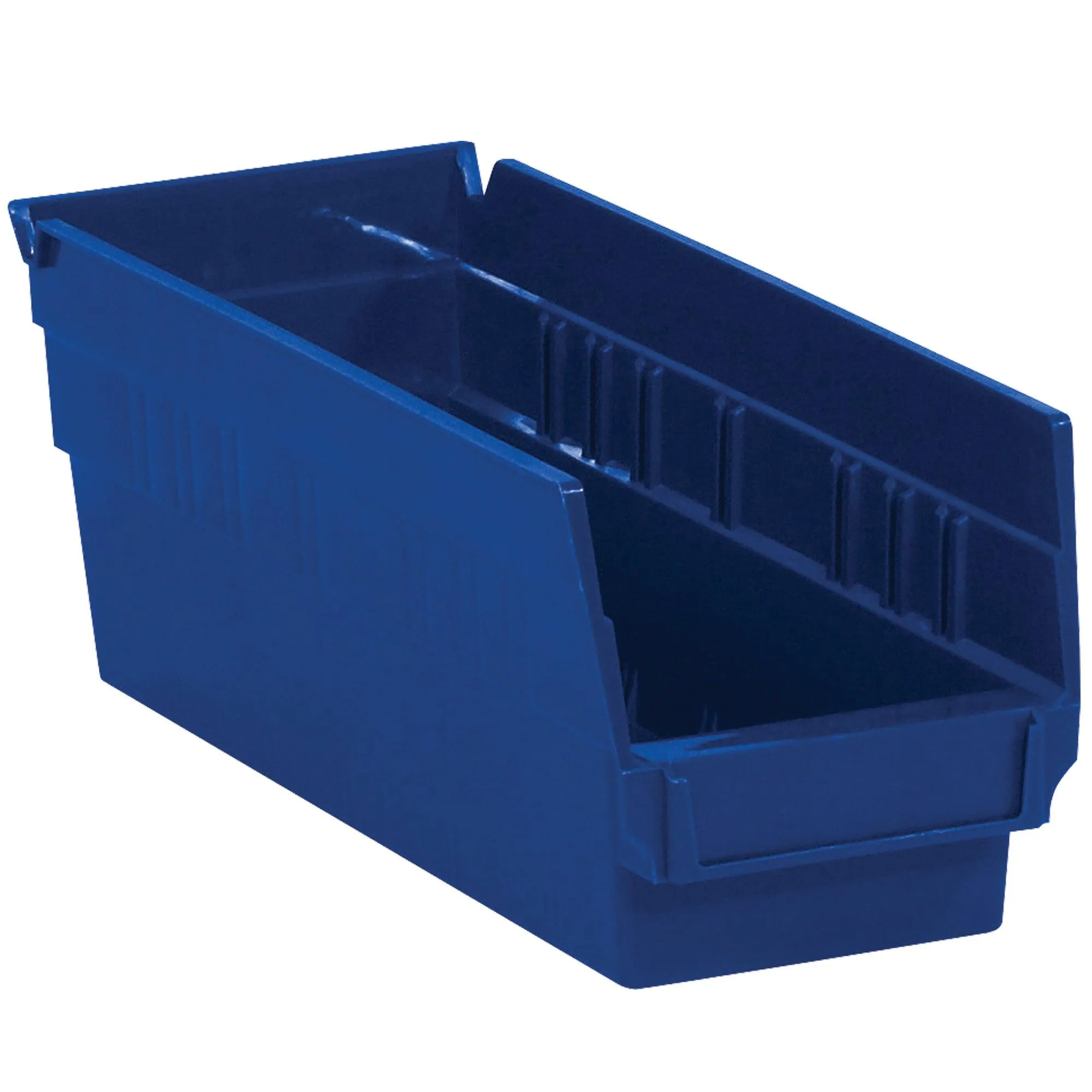 11 5/8 x 4 1/8 x 4" Blue Plastic Shelf Bin Boxes