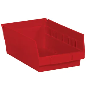 11 5/8 x 6 5/8 x 4" Red Plastic Shelf Bin Boxes