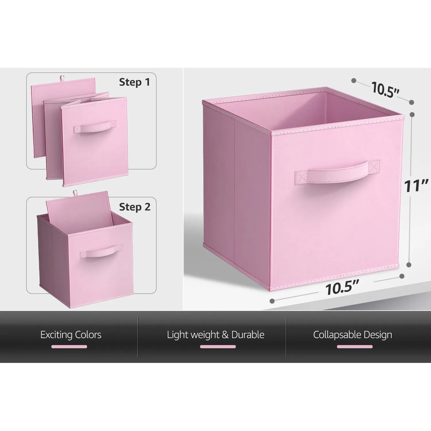 11" Cube Storage Bin (Single Pack Pastels)