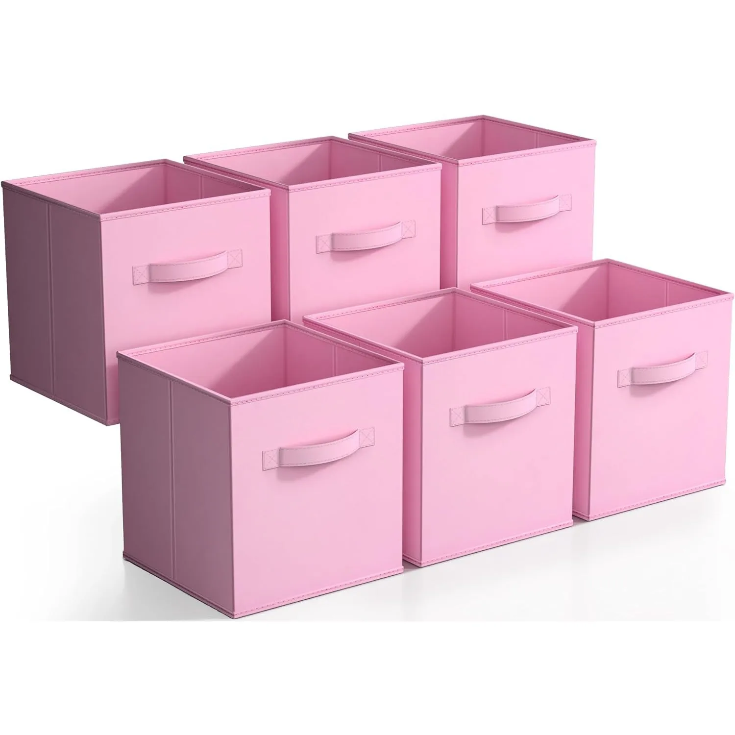 11" Cube Storage Bins (6 Pack Pastels)