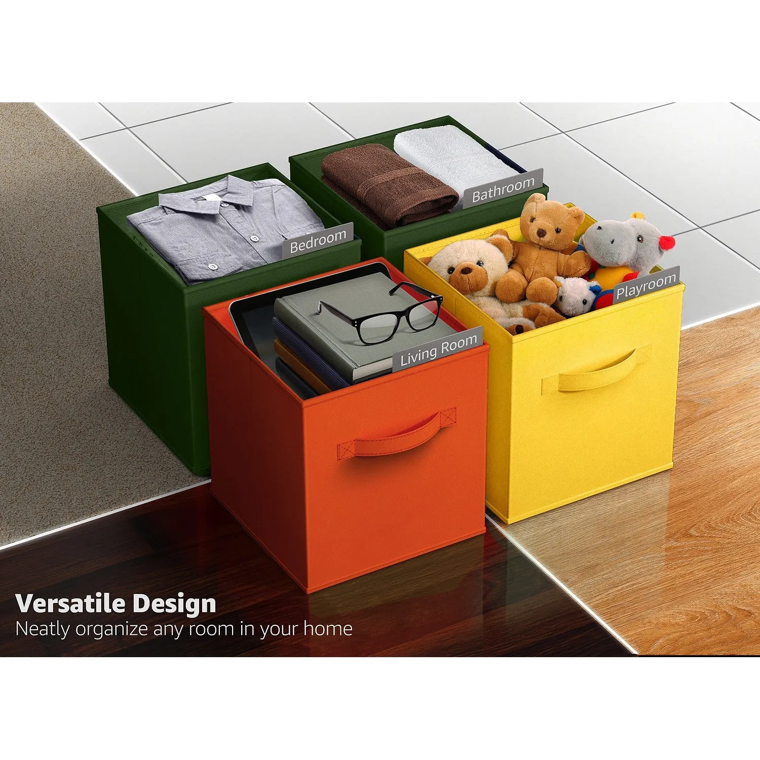 11" Cube Storage Bins (6 Pack)