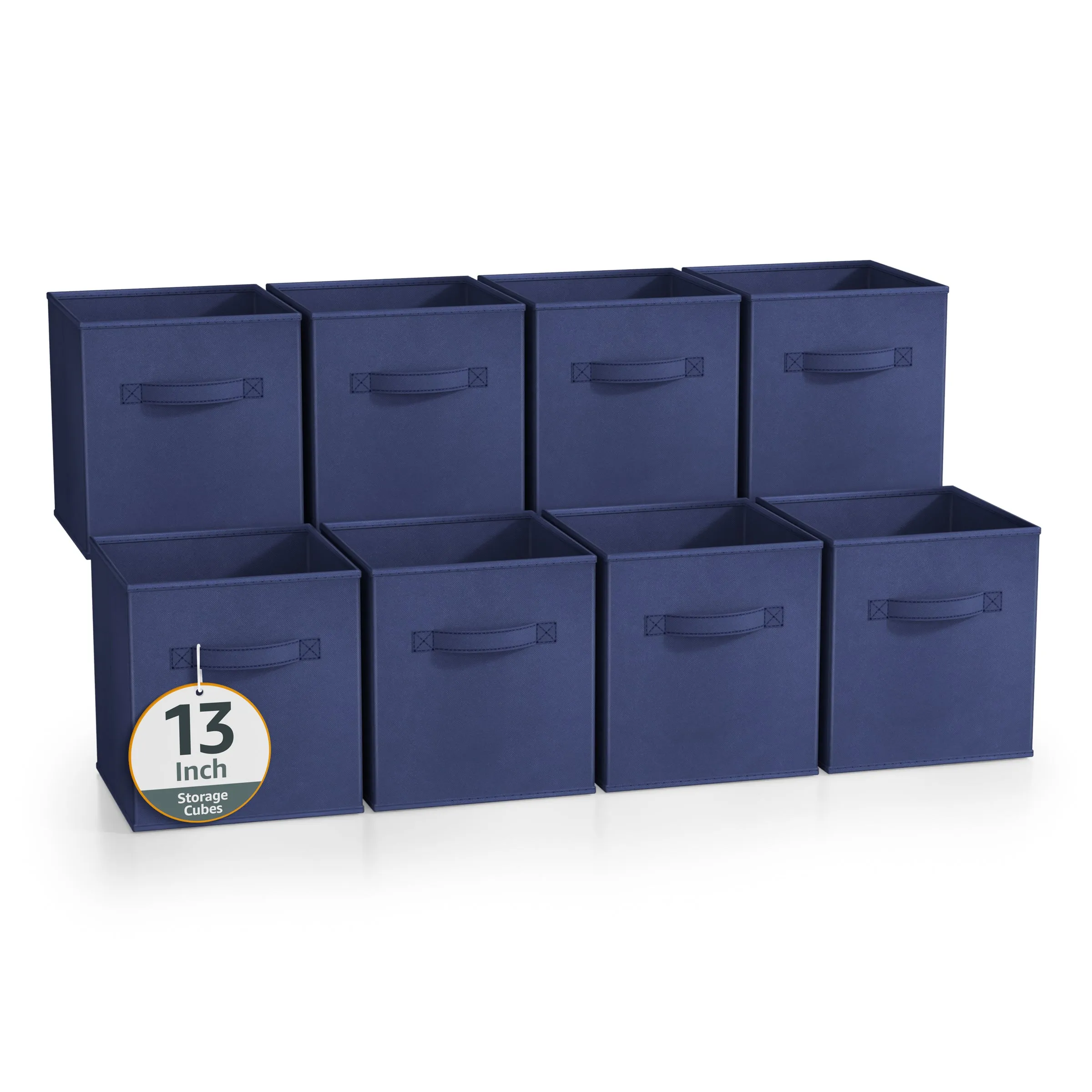 13" Cube Storage Bins (8 Pack, Solid Colors)