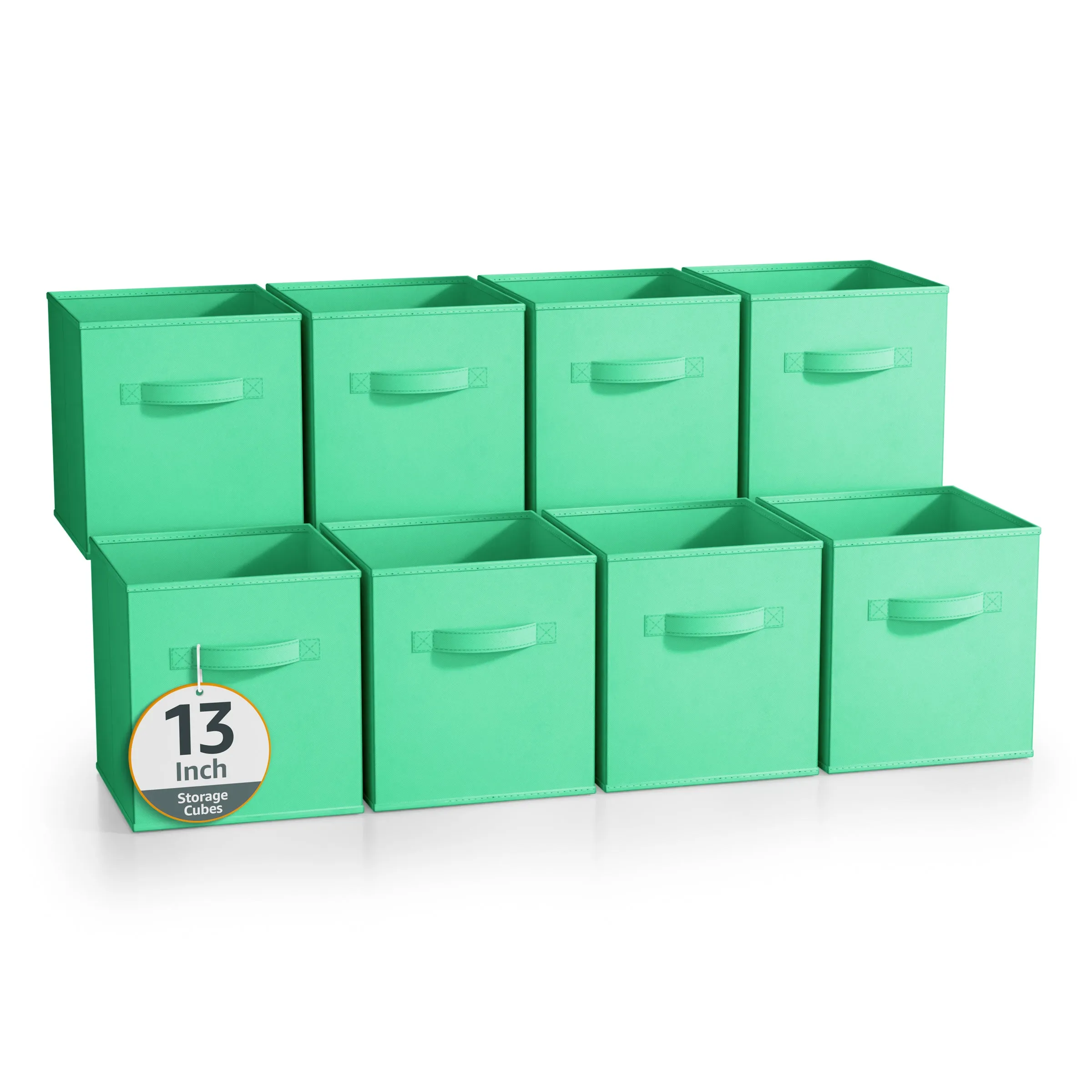 13" Cube Storage Bins (8 Pack, Solid Colors)