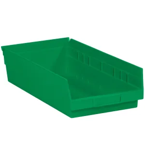 17 7/8 x 8 3/8 x 4" Green Plastic Shelf Bin Boxes