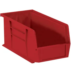 18 x 8 1/4 x 9" Red Plastic Stack & Hang Bins