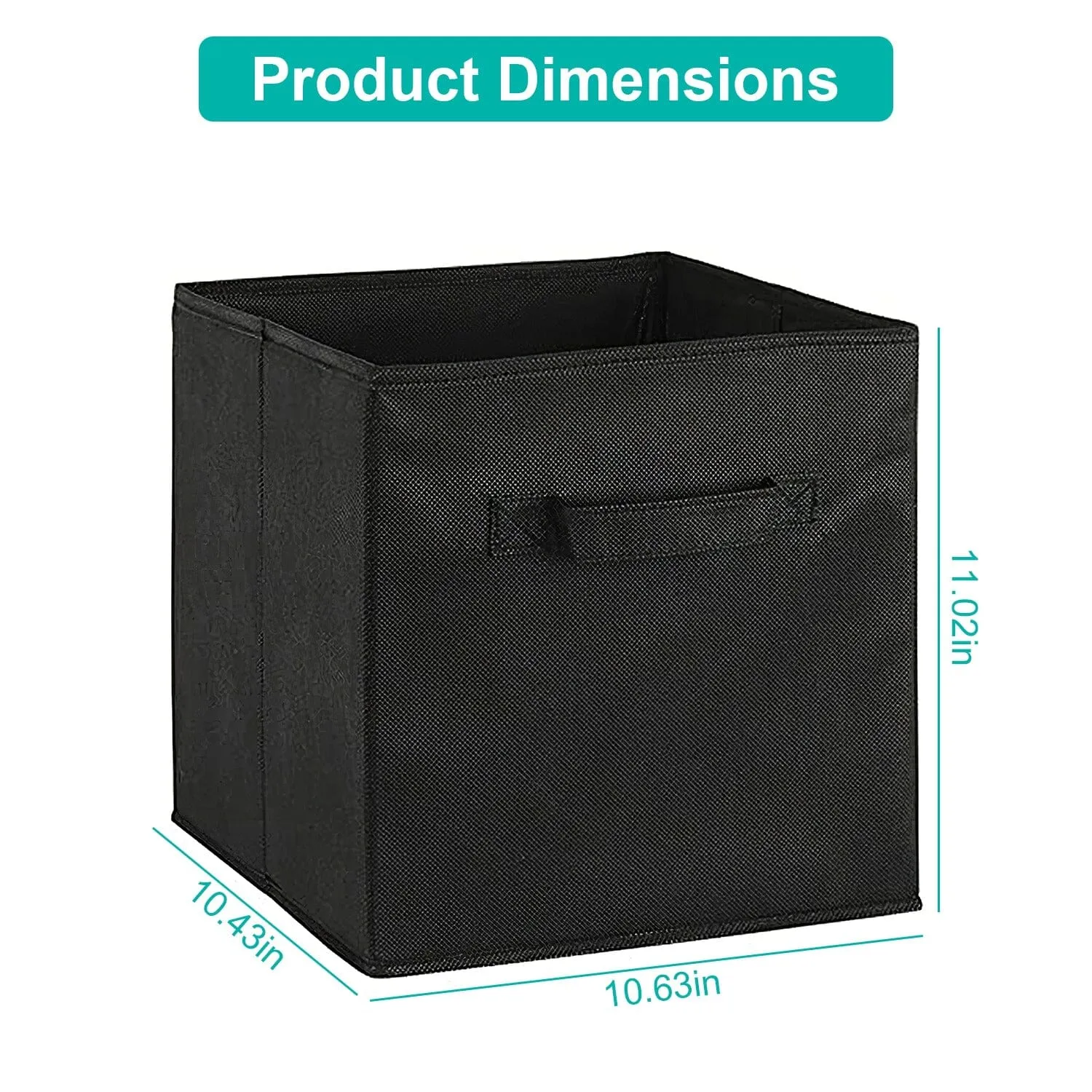 2-Piece Set: Storage Bin Non-Woven Fabric Cube Organizer