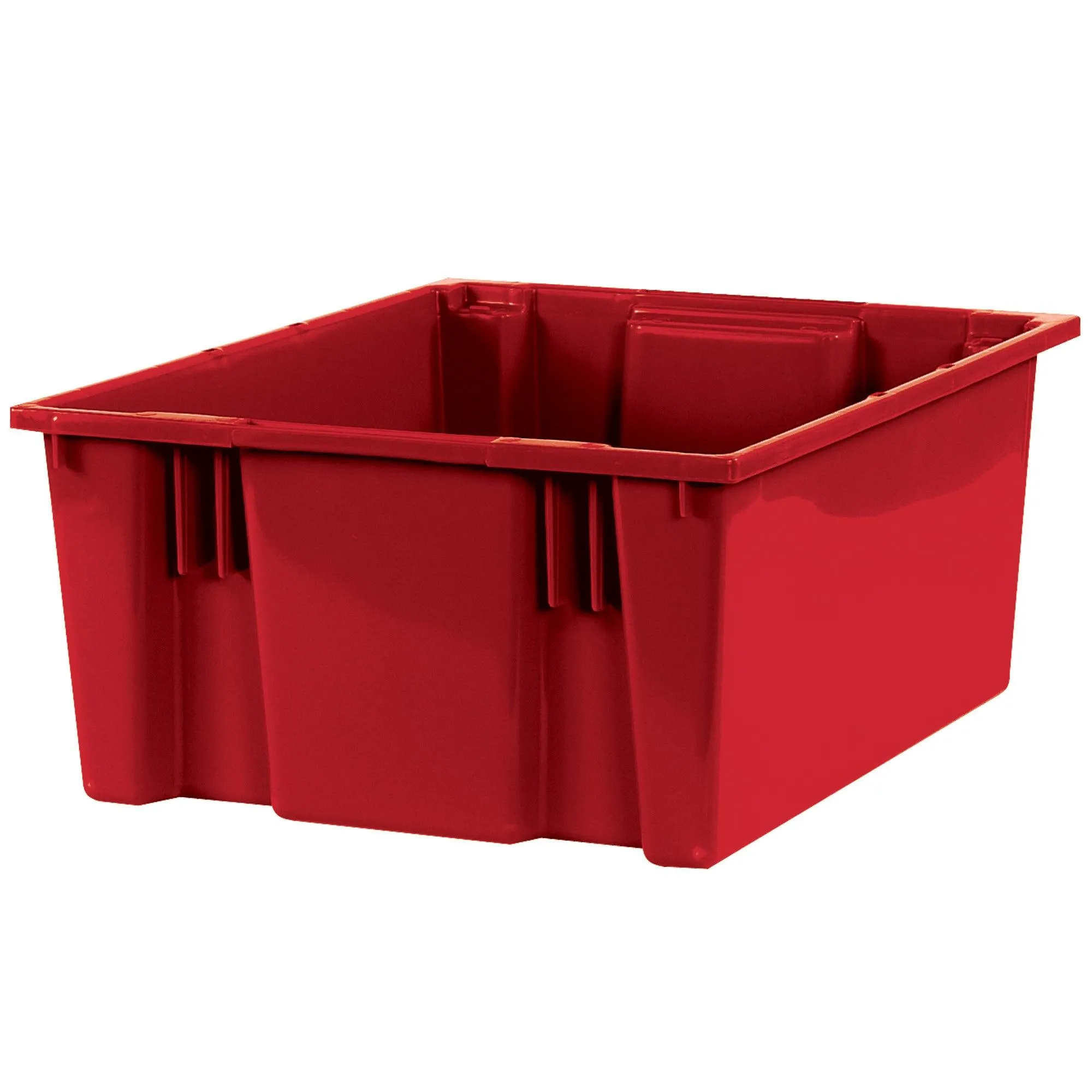 20 7/8 x 18 1/4 x 9 7/8" Red Stack & Nest Containers