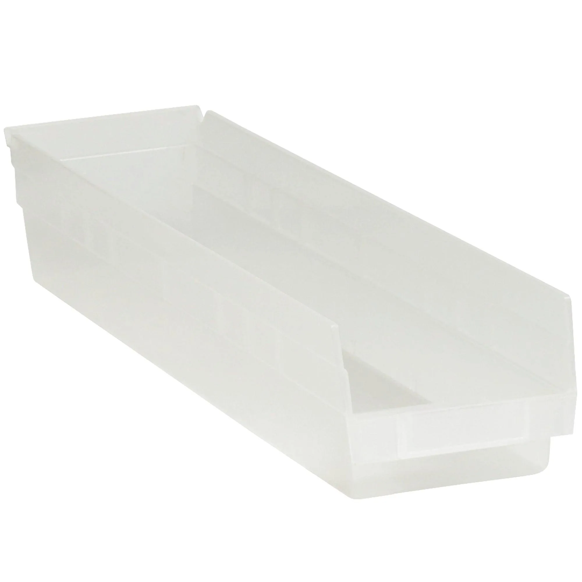 23 5/8 x 4 1/8 x 4" Clear Plastic Shelf Bin Boxes