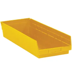 23 5/8 x 8 3/8 x 4" Yellow Plastic Shelf Bin Boxes