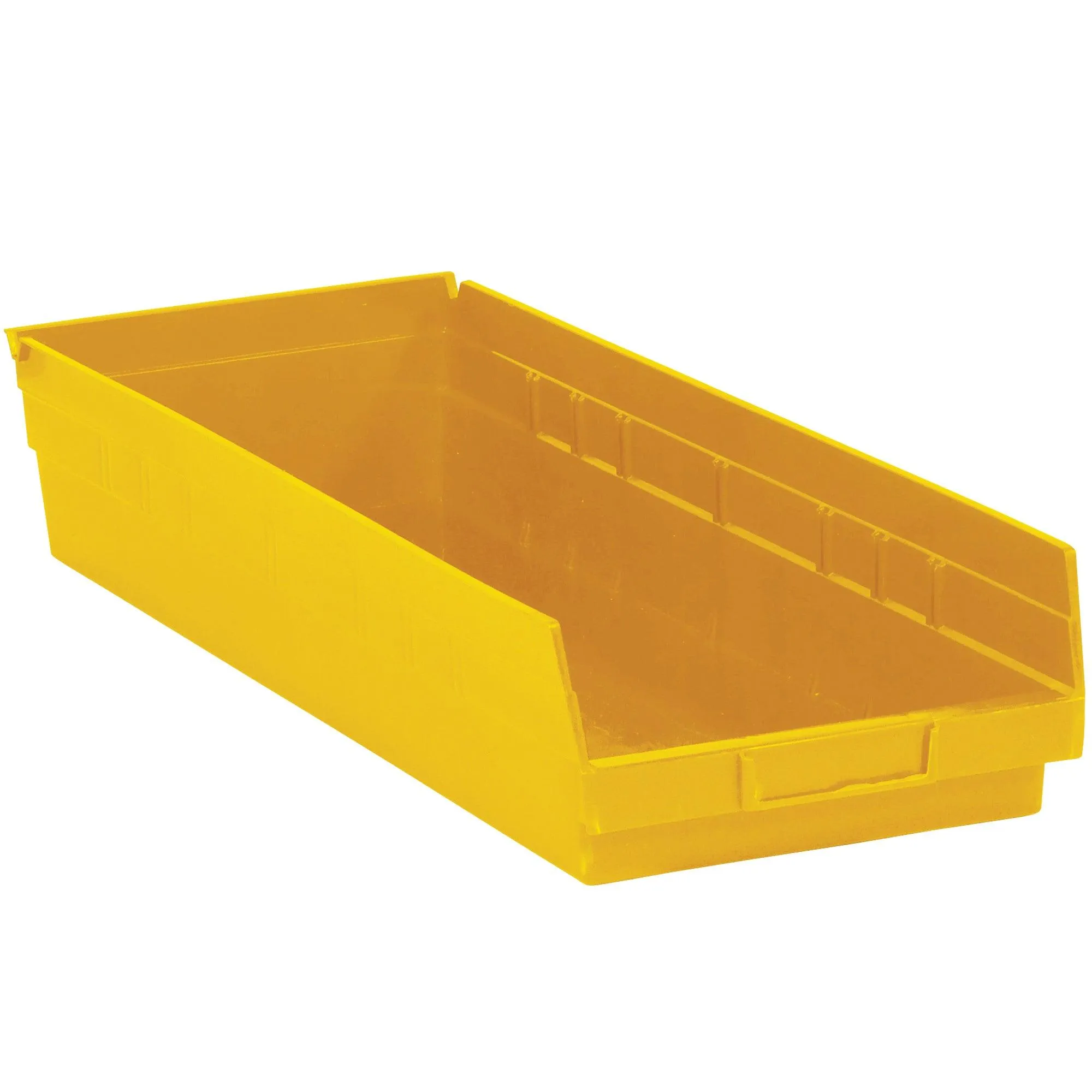 23 5/8 x 8 3/8 x 4" Yellow Plastic Shelf Bin Boxes