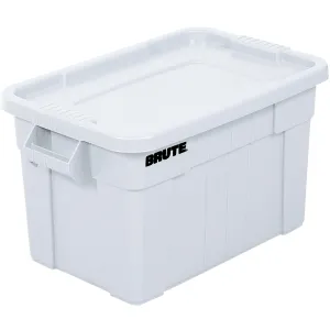 28 x 18 x 15" White Brute® Totes with Lid