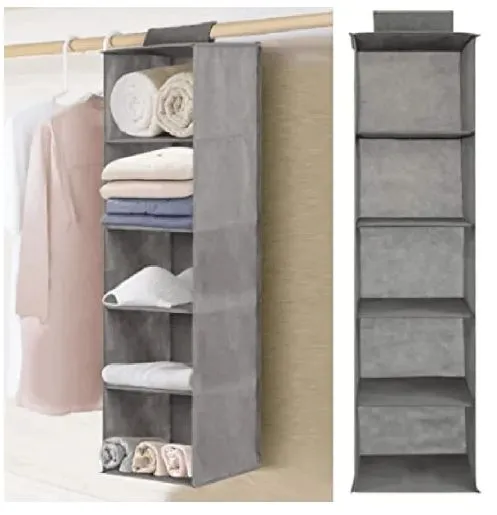 5 Layers Foldable Closet Organizer / Hanging Wardrobe Organizer