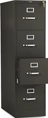 510 Series Four-Drawer Full-Suspension File Letter 52H X25D Black