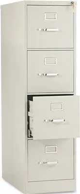 510 Series Four-Drawer Full-Suspension File Letter 52H X25D Light Gray