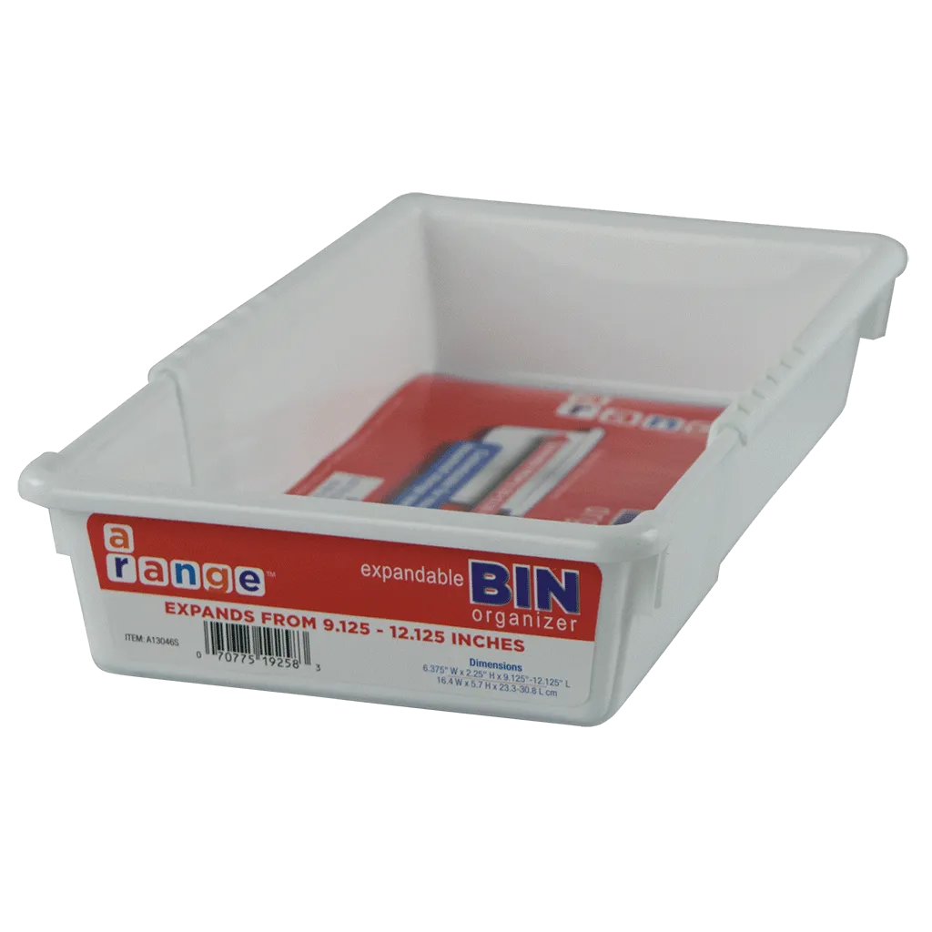 A13046S Expandable Bin Organzier 6 x 9 to 12 Inches Range Kleen