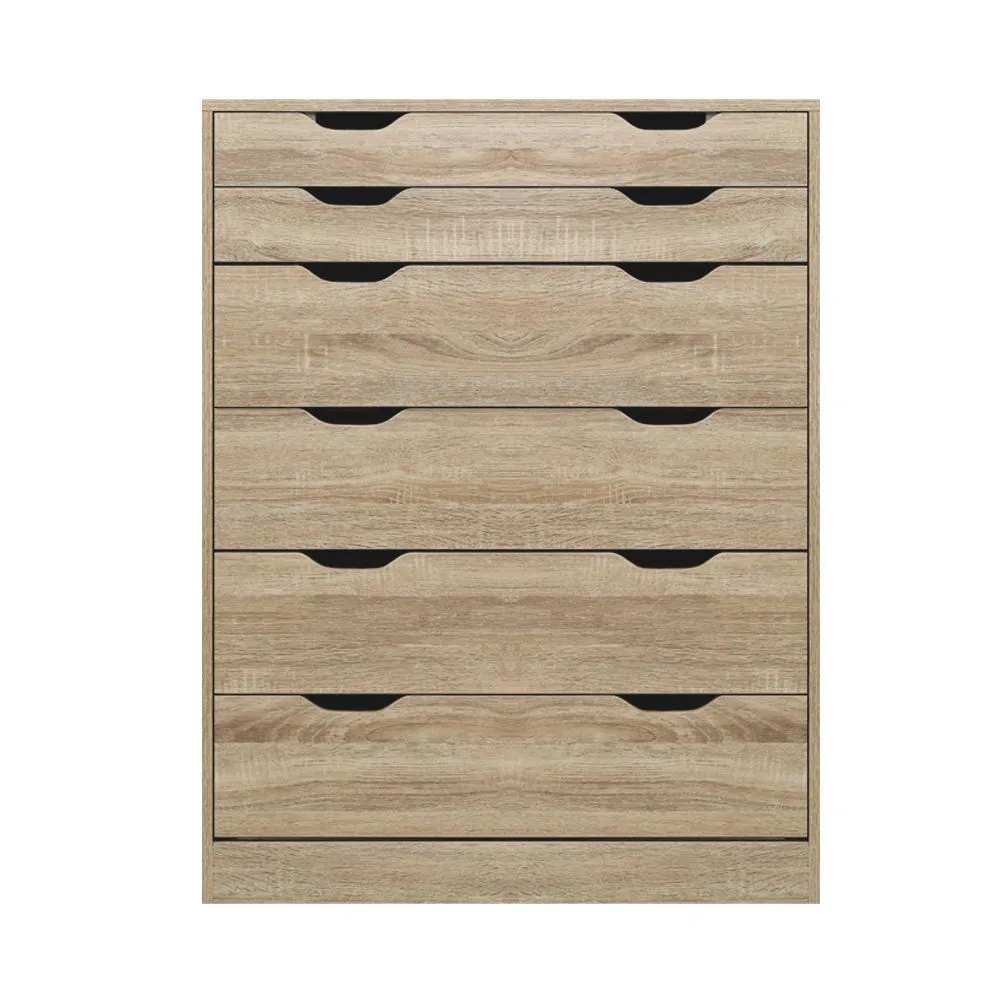 Artiss 6 Chest of Drawers - MYLA Oak