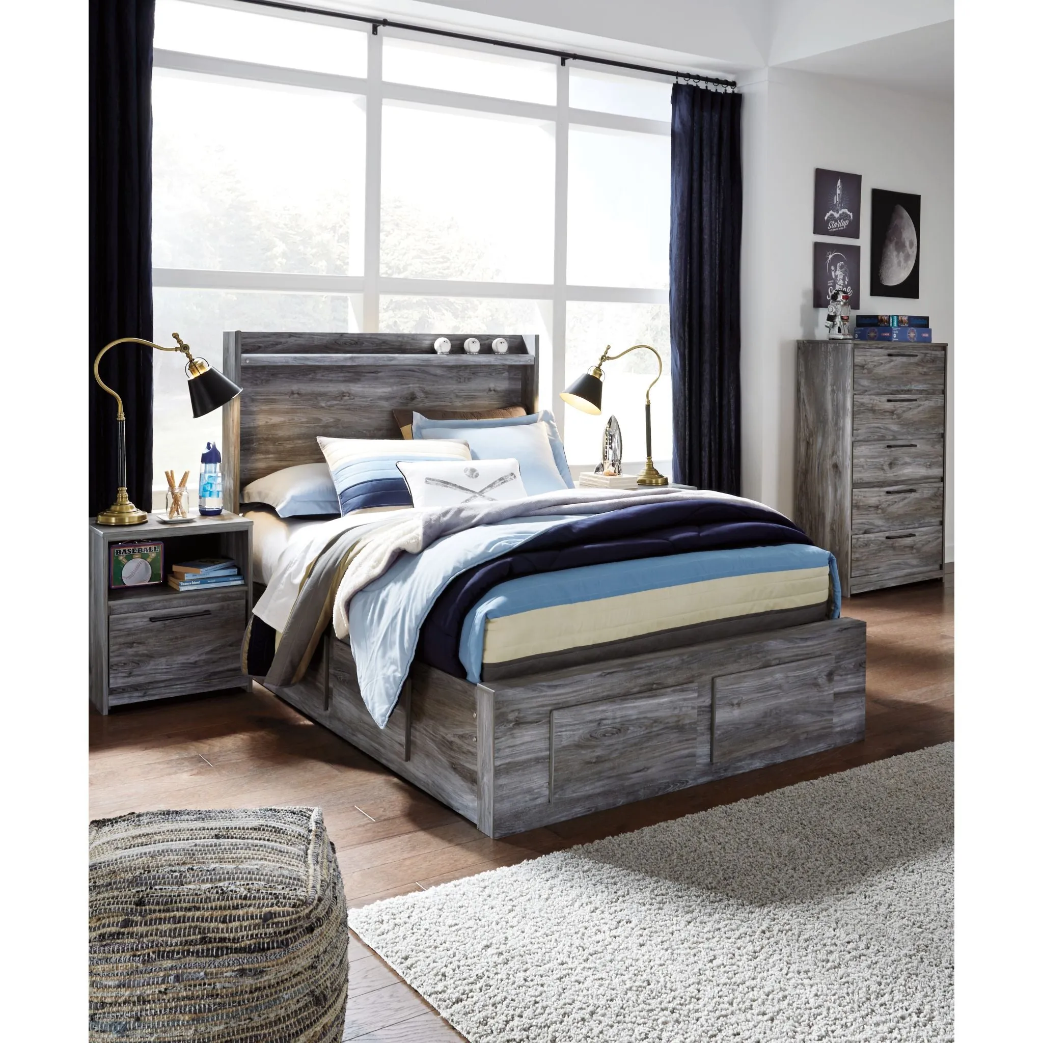 Baystorm Full Bed with 4 Drawer Storage