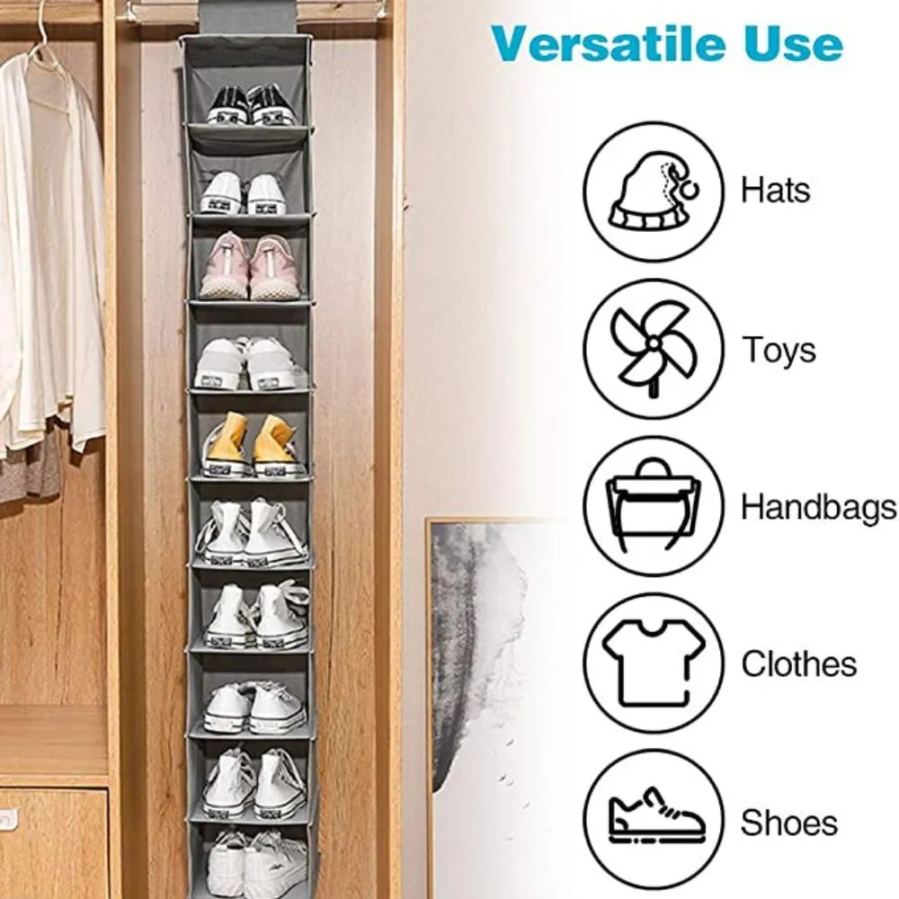 「Buy 3 Free Shipping 」10-Shelf Hanging Shoe Organizer