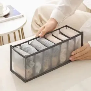 Collapsible Storage Box with 7 Compartment Dividers