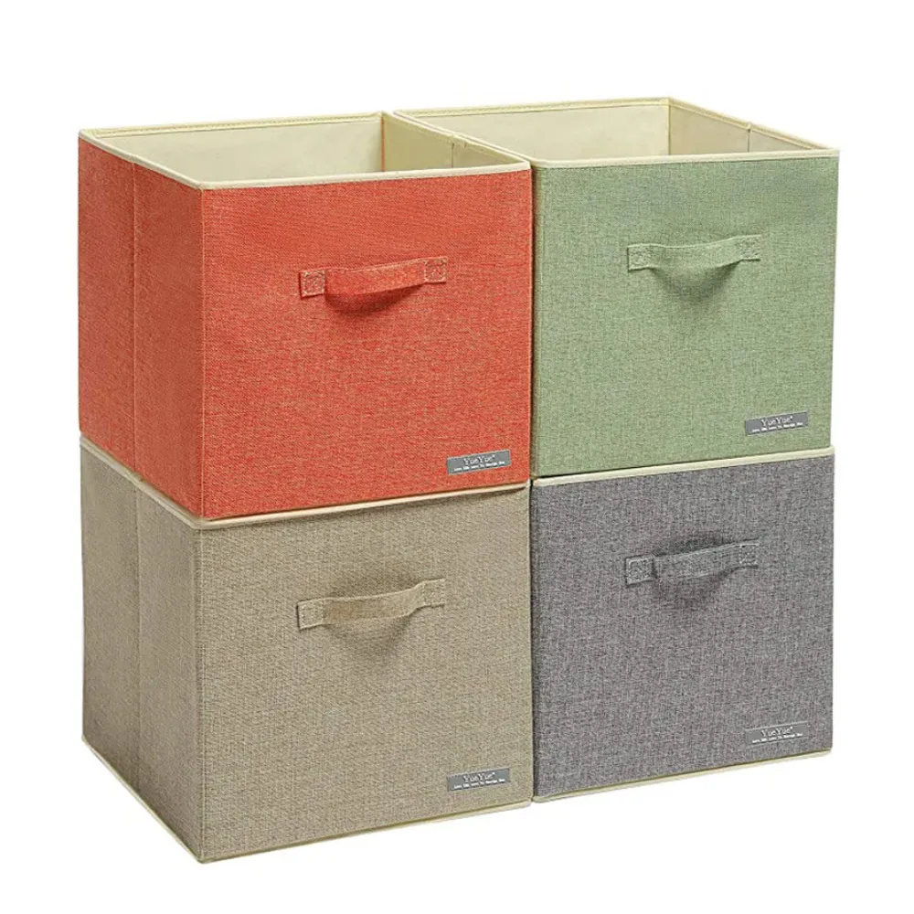 Colorful Storage boxes with Lids Closet Bin (13*13*13 in)