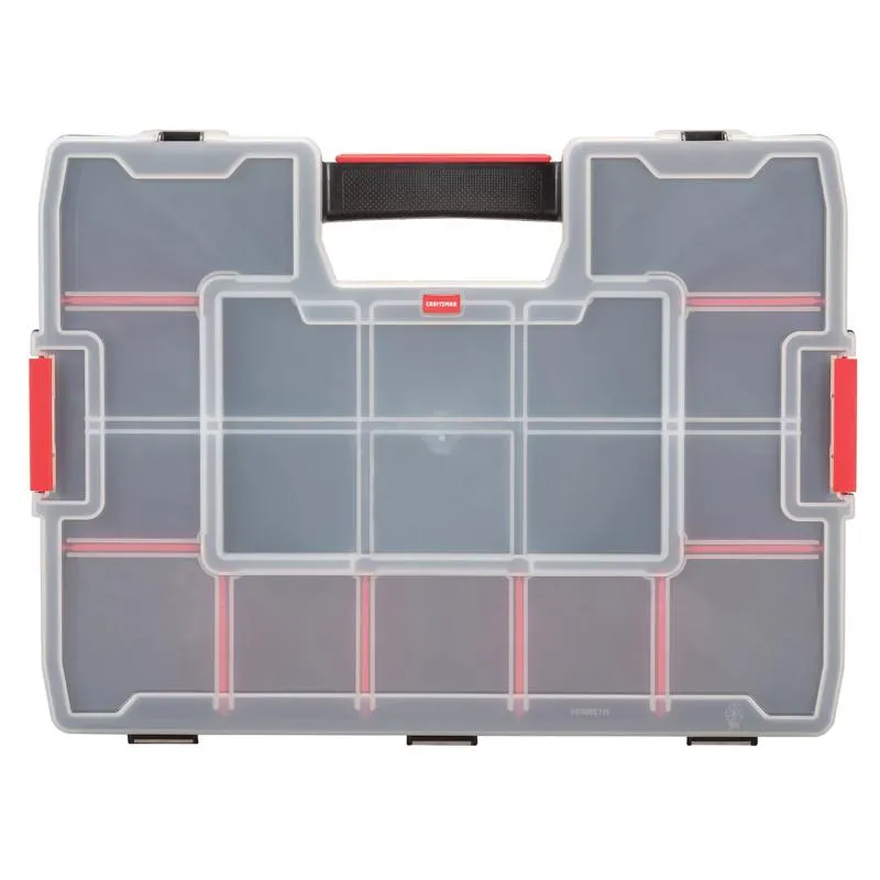 Craftsman 14.8 in. W X 2.71 in. H X 11.5 in. D Storage Organizer Plastic 14 compartments Black/Red