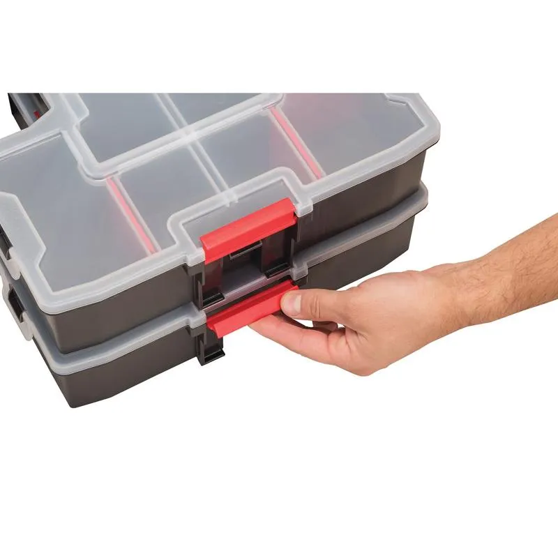 Craftsman 14.8 in. W X 2.71 in. H X 11.5 in. D Storage Organizer Plastic 14 compartments Black/Red