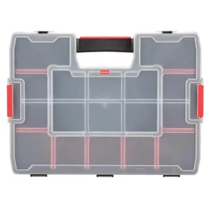 Craftsman 14.8 in. W X 2.71 in. H X 11.5 in. D Storage Organizer Plastic 14 compartments Black/Red