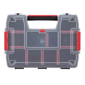 Craftsman 8.5 in. W X 2.5 in. H X 11.5 in. D Storage Organizer Plastic 10 compartments Black/Red