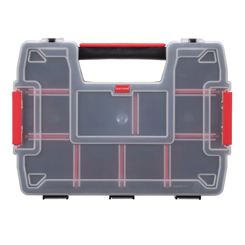 Craftsman 8.5 in. W X 2.5 in. H X 11.5 in. D Storage Organizer Plastic 10 compartments Black/Red