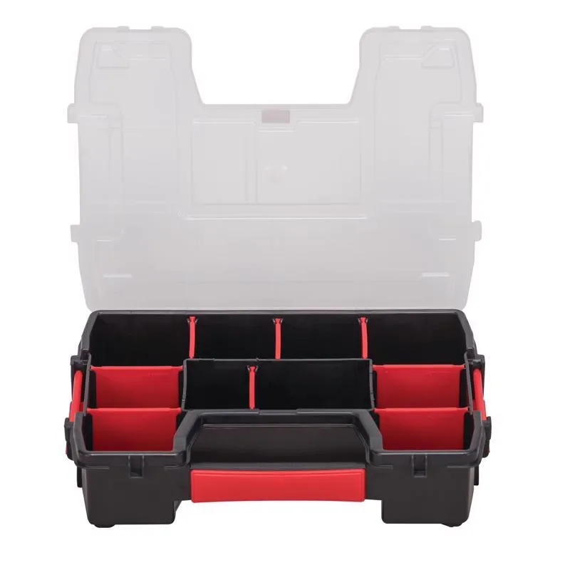 Craftsman 8.5 in. W X 2.5 in. H X 11.5 in. D Storage Organizer Plastic 10 compartments Black/Red