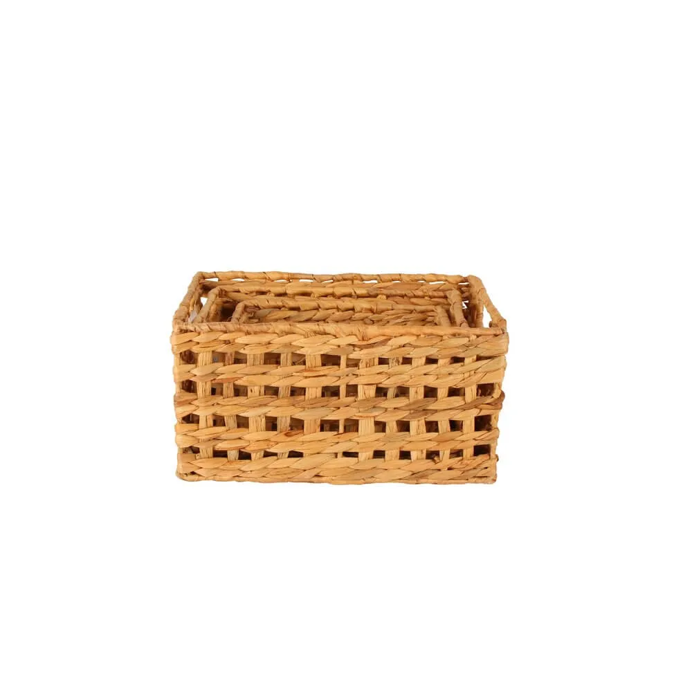 Cressida Medium Rectangular Water Hyacinth Storage Basket