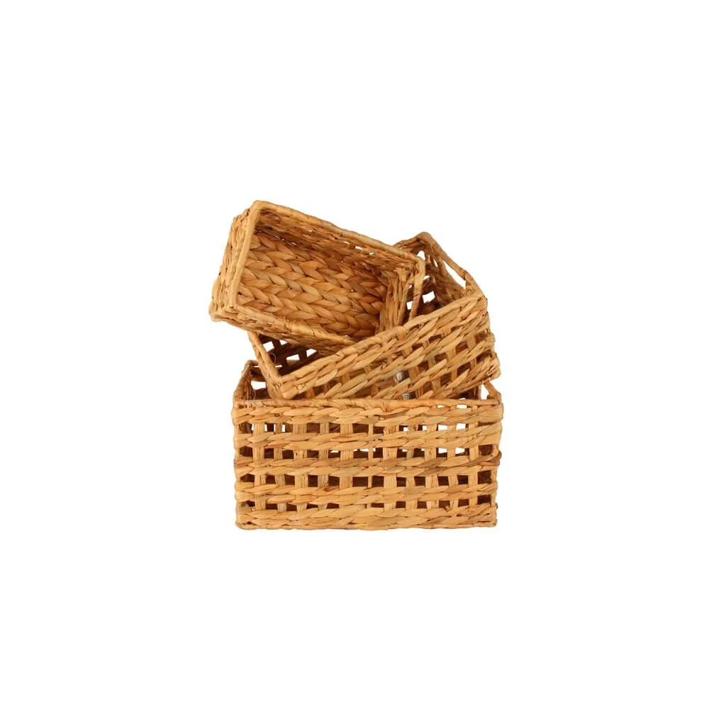 Cressida Medium Rectangular Water Hyacinth Storage Basket