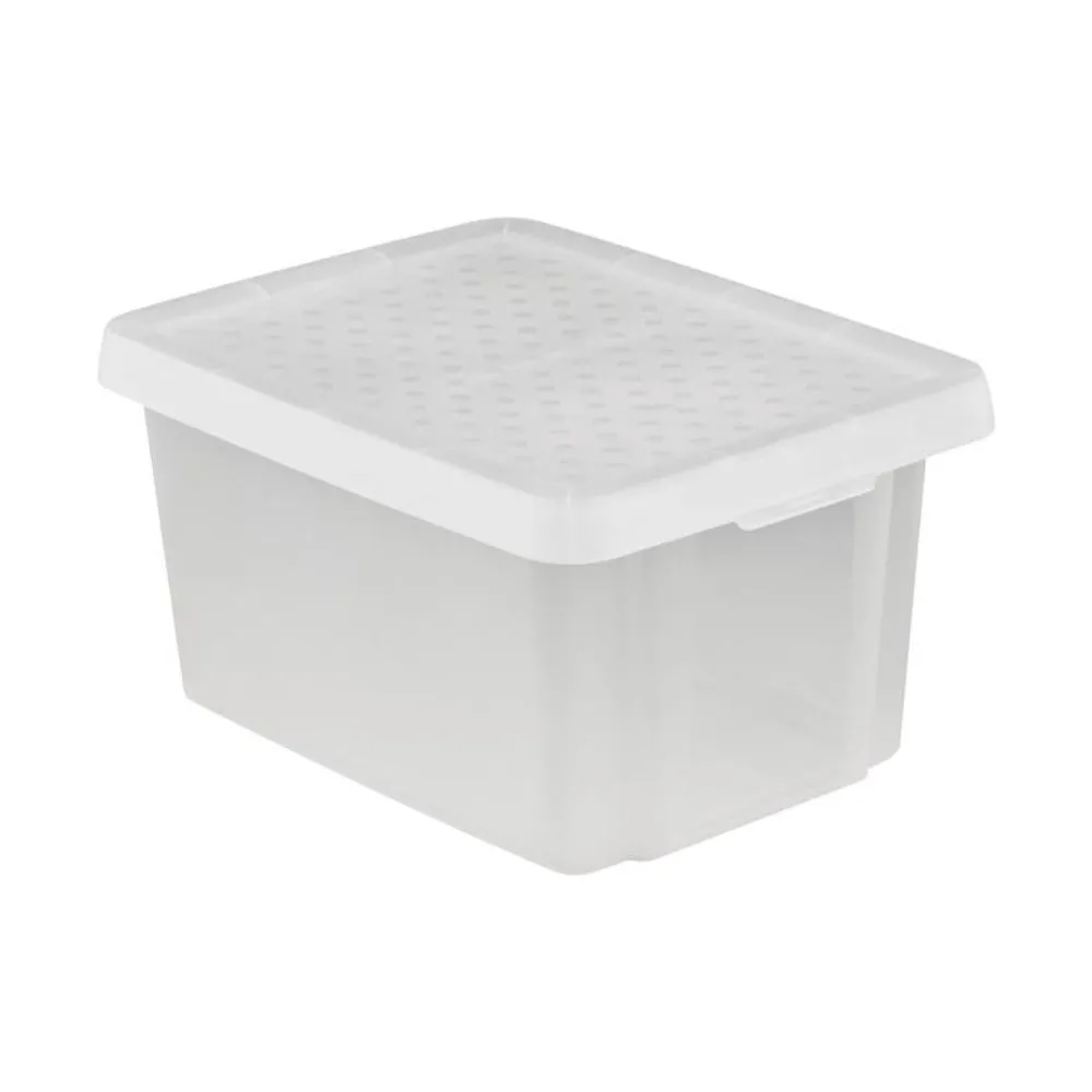 Curver Essentials Storage Box 16L with Lid - Transparent