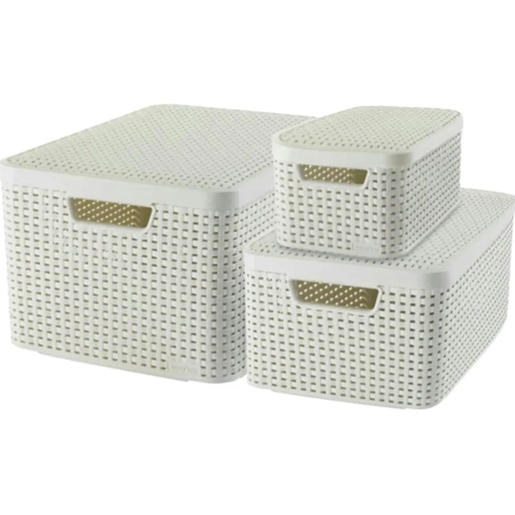 Curver Style Storage Box Set (S M L)