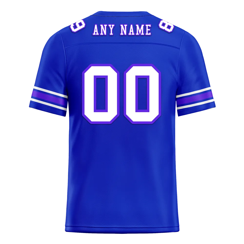 Custom Blue Graffiti Pattern White Personalized Authentic Football Jersey FBJ02-bc0fade