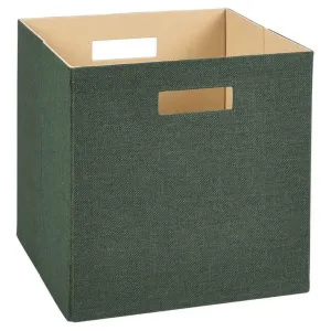 Decorative Fabric Storage Bin Green