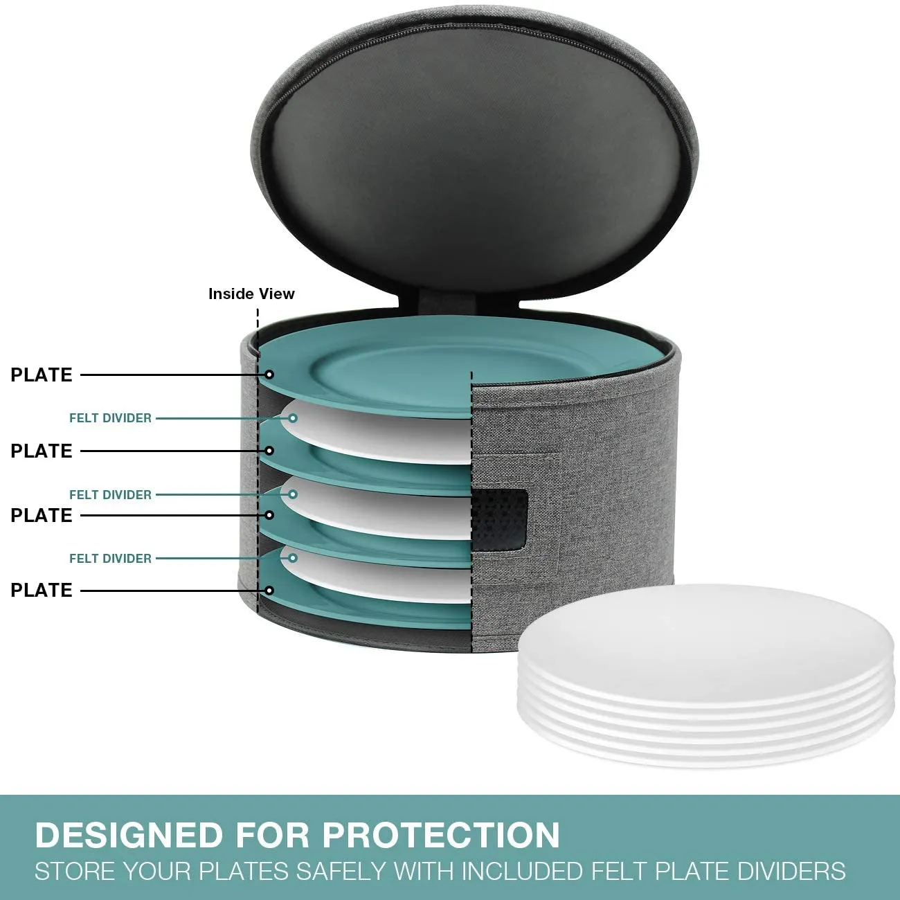 Dinnerware Storage Container Set (4 Pc)