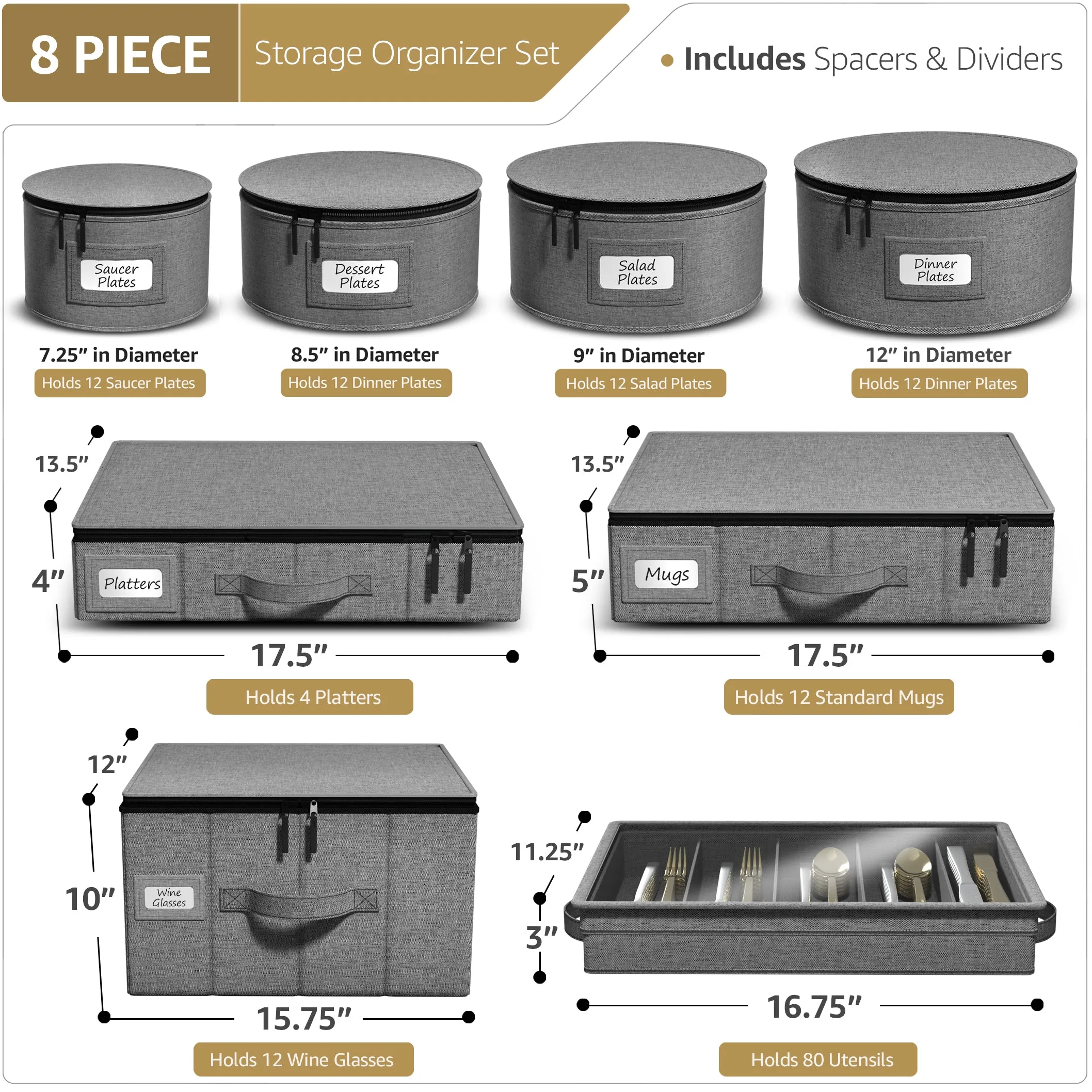 Dinnerware Storage Set