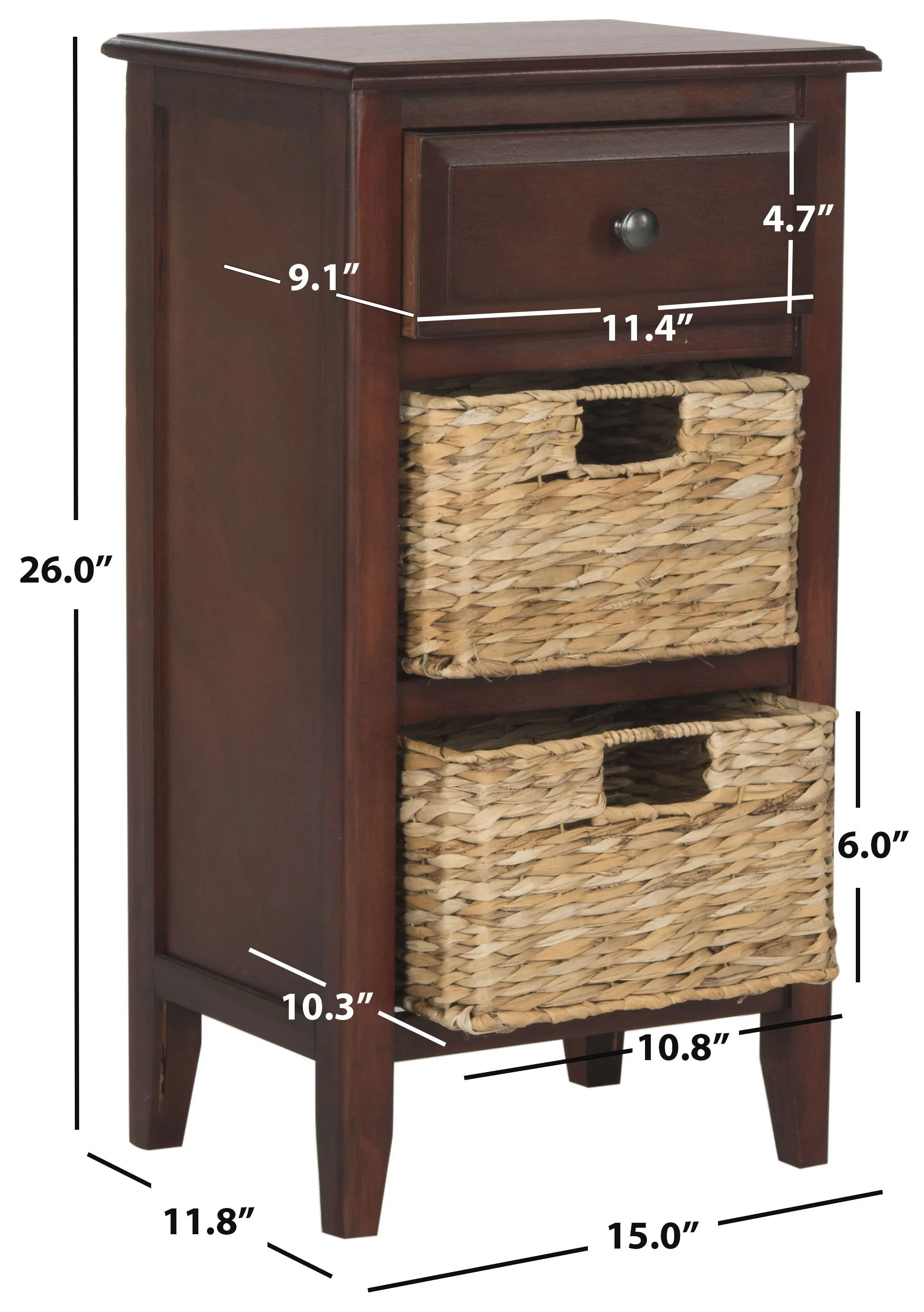 EVERLY DRAWER SIDE TABLE / CHERRY