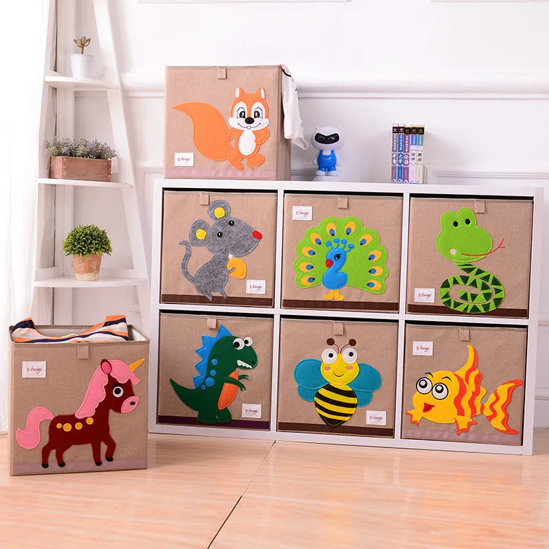 Fabric Children's Folding Toy Storage Box