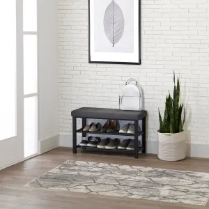 Fabric Upholstered Shoe Storage Bench