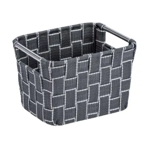 Fedra Small Woven Storage Basket Anthracite