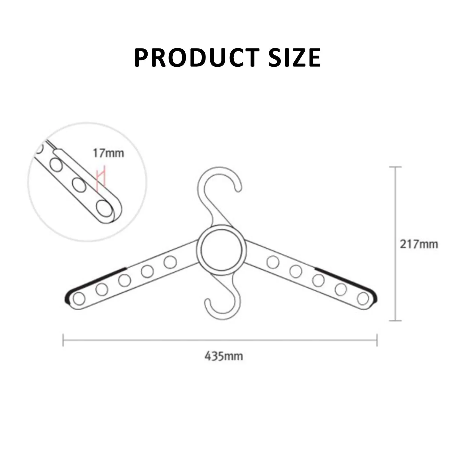 Foldable 10-Hole Anti-Slip Clothes Hanger 50X Set - WING