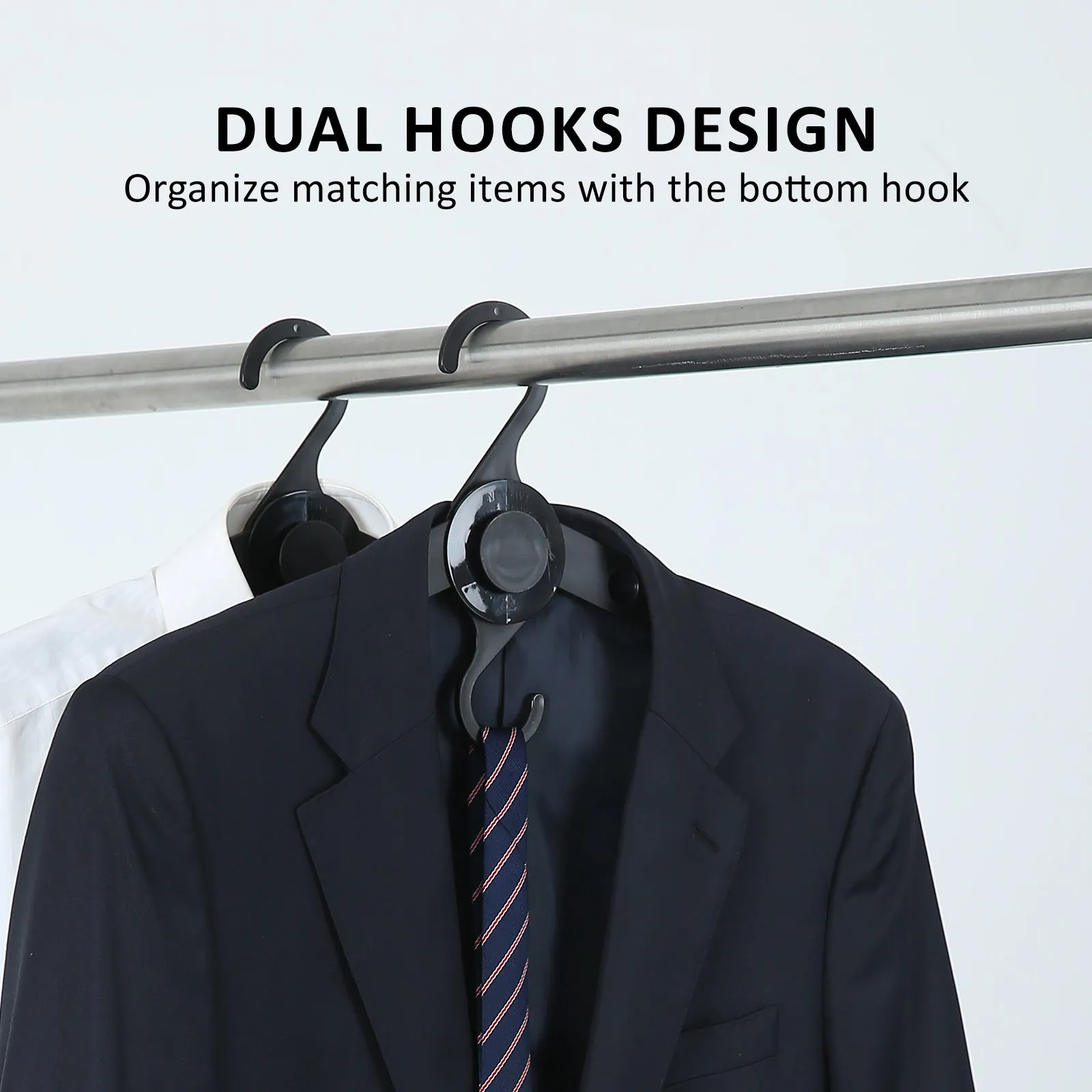 Foldable 10-Hole Anti-Slip Clothes Hanger 50X Set - WING