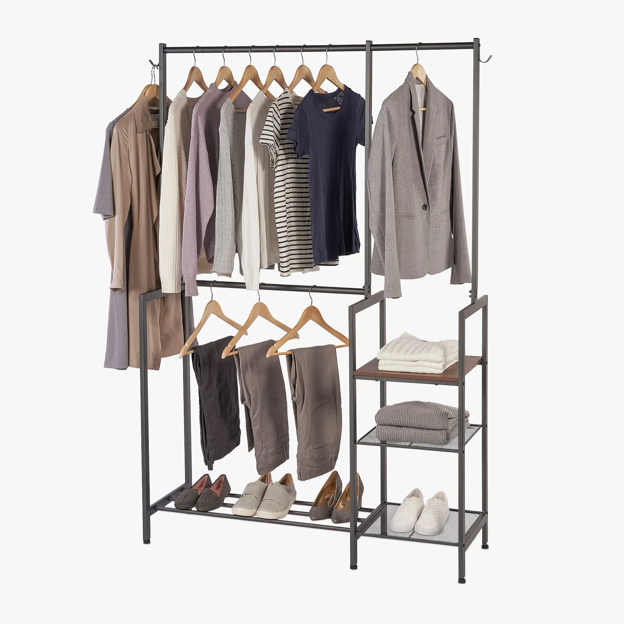 Freestanding Closet Organizer with Shelves