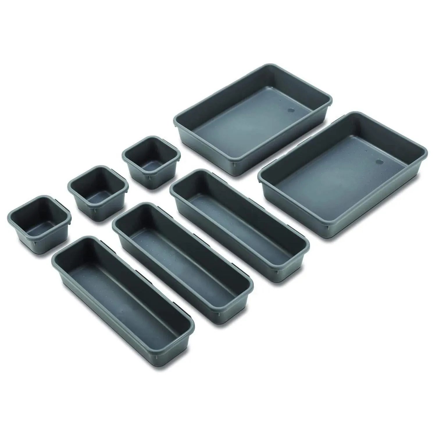 GEEZY Set of 8 Kitchen, Desk, Bathroom Drawer Organizer Set