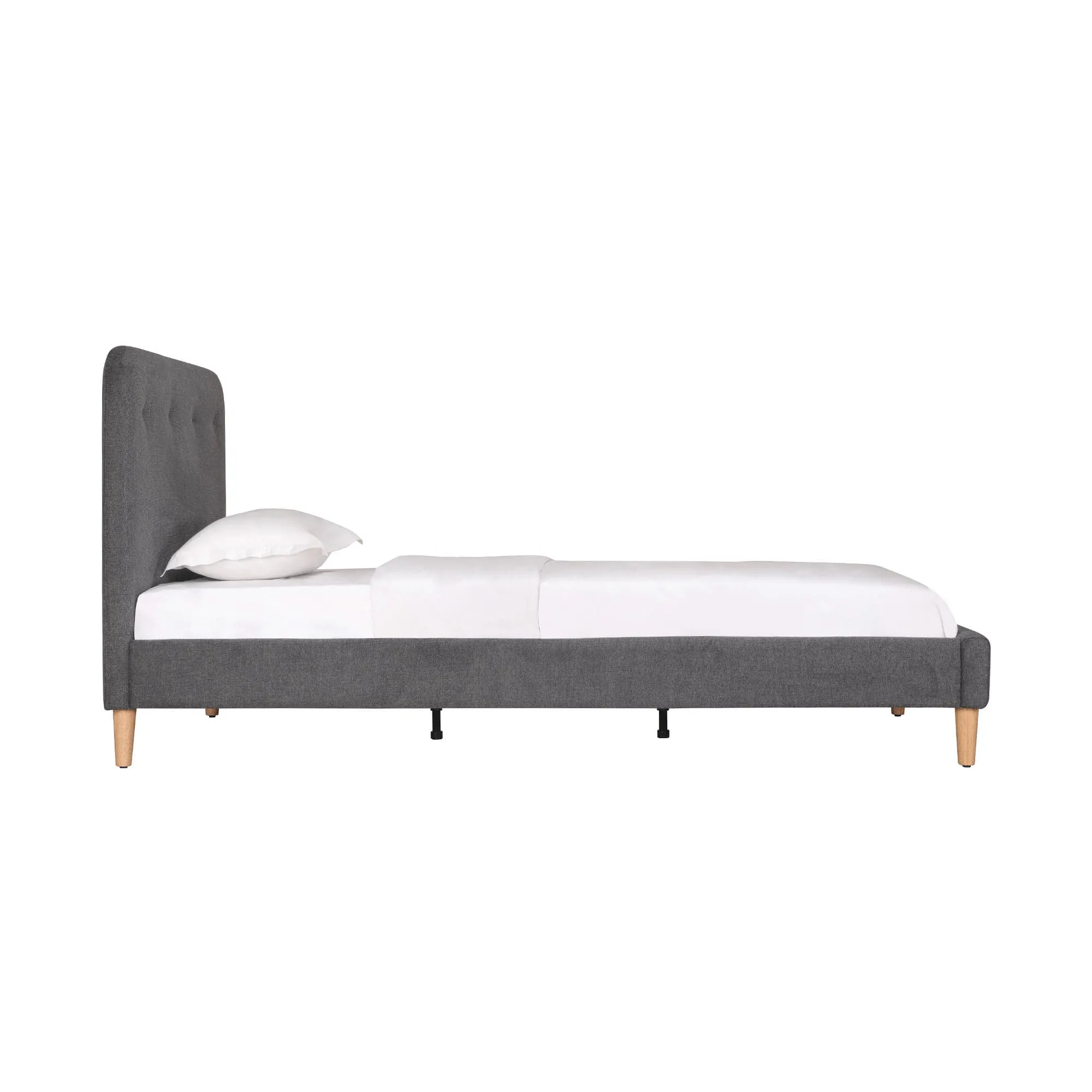 HARLOW Upholstered Bed - Ash Grey