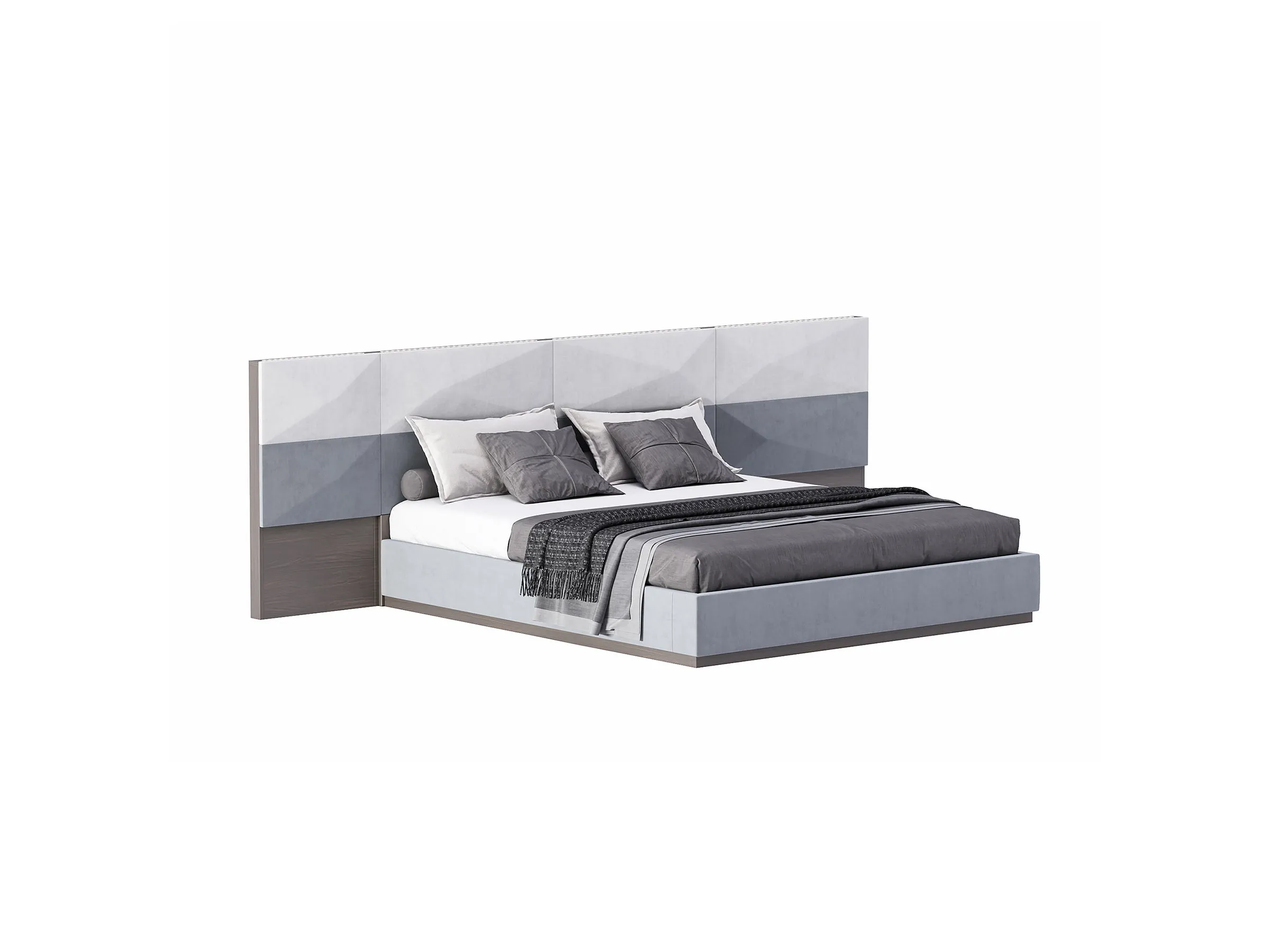 Hexa Storage Bed with Asymmetric Extensions