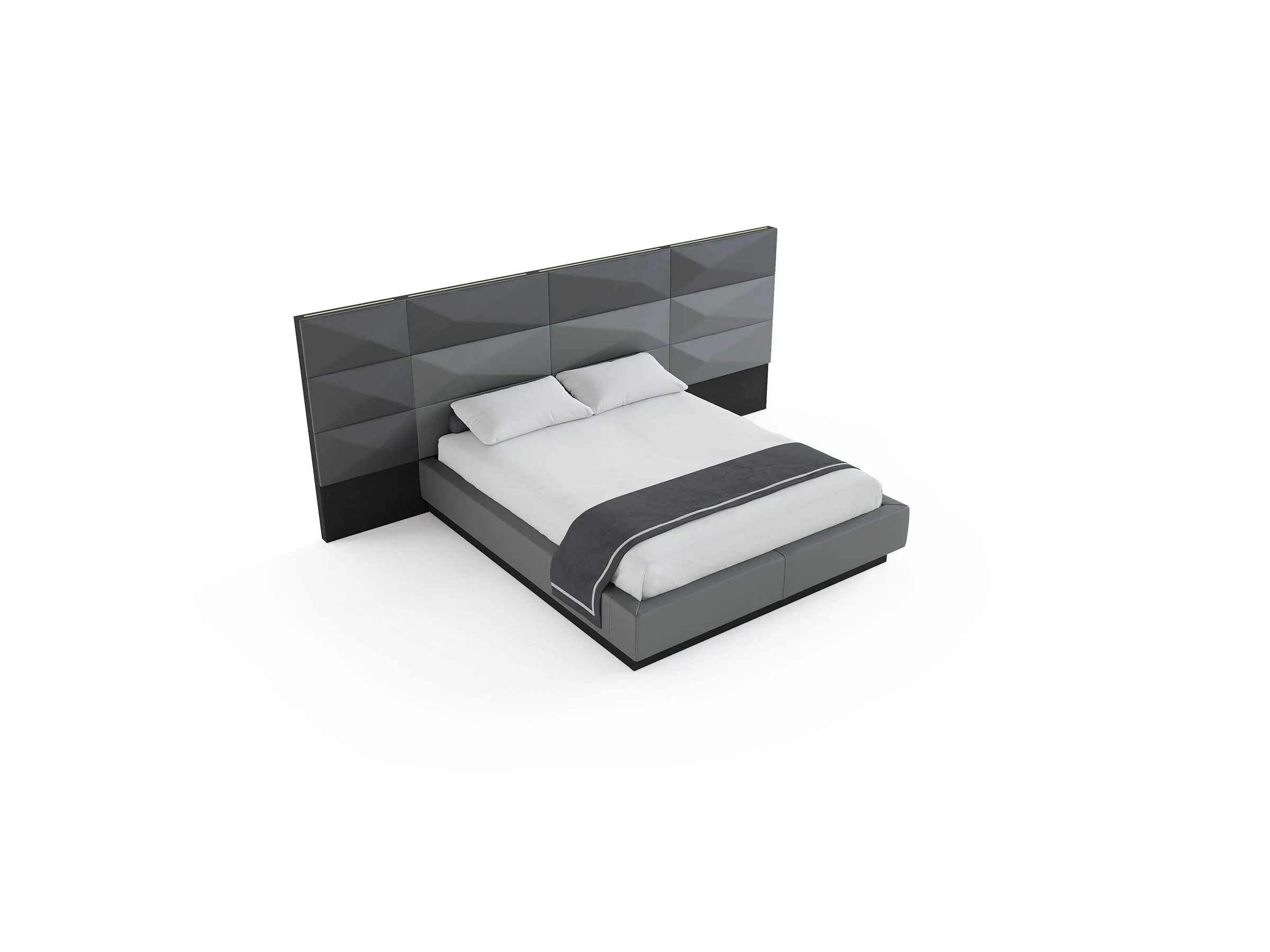 Hexa Storage Bed with Asymmetric Extensions