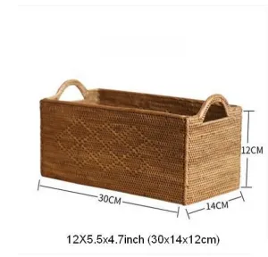 Indonesia Woven Storage Basket, Natural Fiber Baskets, Small Storage Basket for Kitchen, Rattan Storage Basket for Dining Room